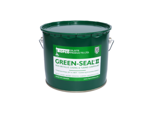 Green-Seal® non-metallic thread compound distributed by World Petroleum Supply, Houston, TX.